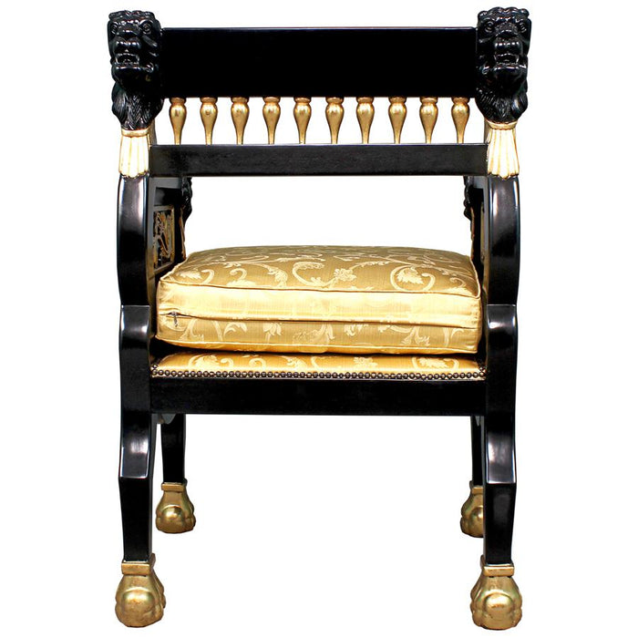 Design Toscano- Caesar's Royal Lions Hand-Carved Throne Chair