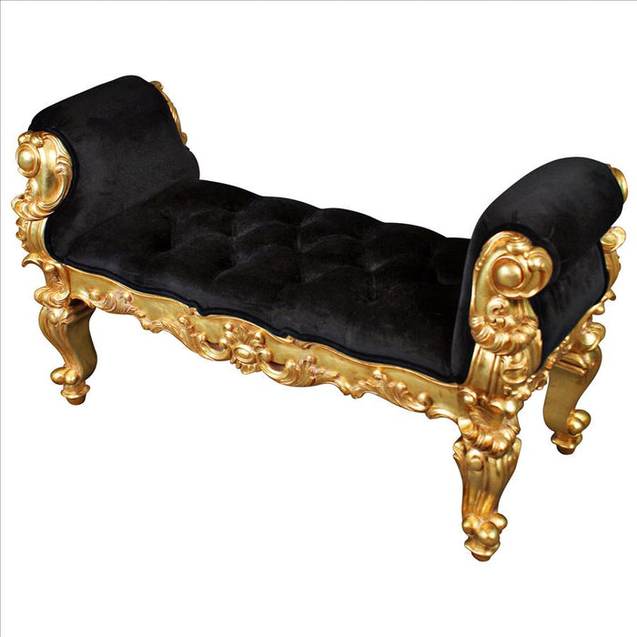 Design Toscano- The Arrondissement Tufted Double Rolled Arm Bench