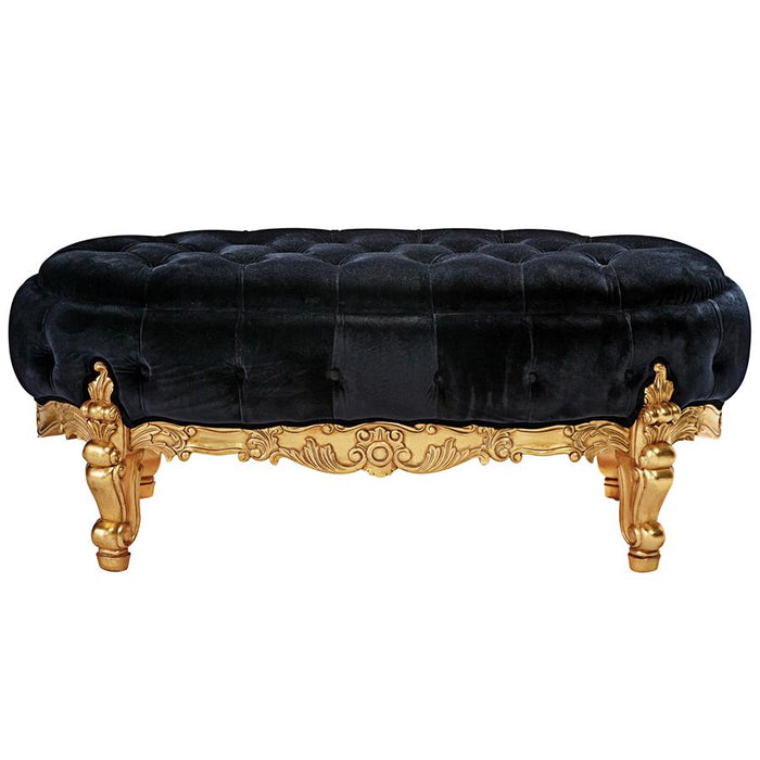 Design Toscano- 7th Arrondissement Tufted Oval Ottoman Bench