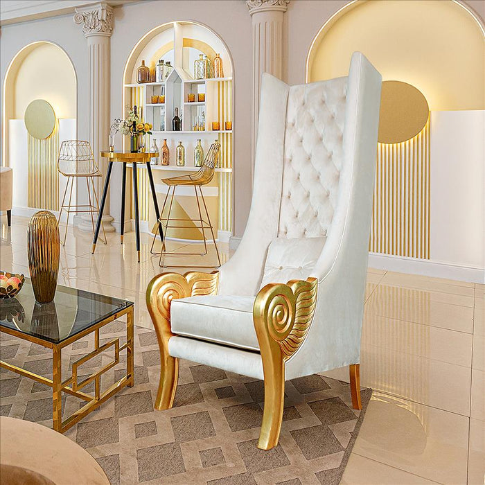 Design Toscano- Eros Golden Winged Contemporary Throne Chair