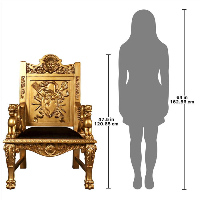 Design Toscano- Alfred the Great Golden Throne Chair