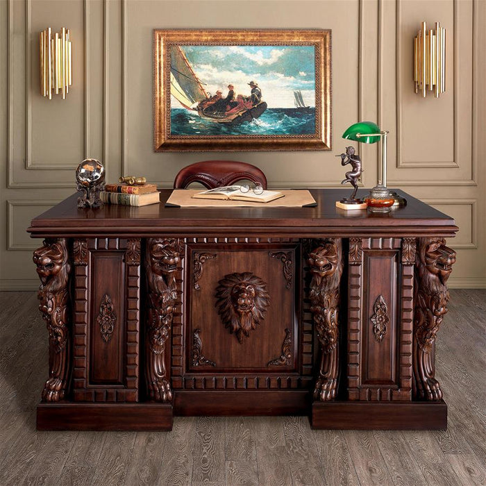 Design Toscano- Lord Raffles Lion Executive Desk