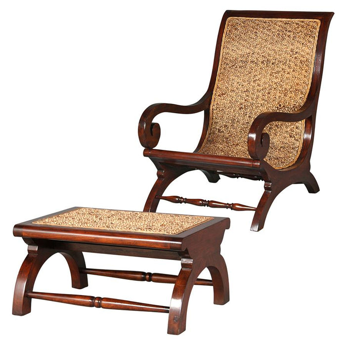 Design Toscano- British Plantation Chair and Footstool