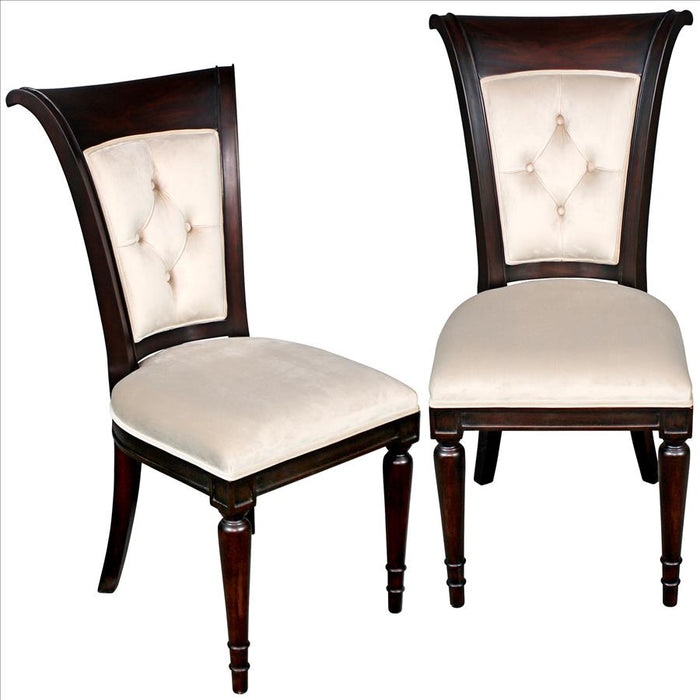 Design Toscano- Bacall Waterfall Curved Back Dining Chair Set