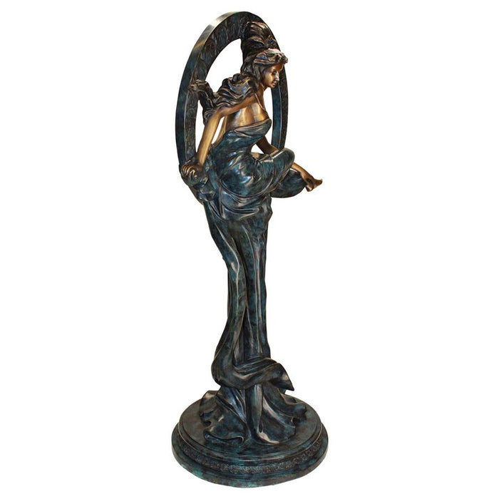 Design Toscano- Alphonse Mucha's, Maiden of the Arts Cast Bronze Garden Statue
