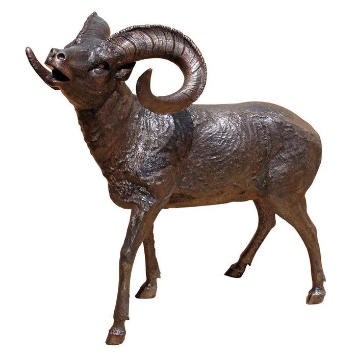 Design Toscano- Big Horn Sheep Cast Bronze Garden Statue