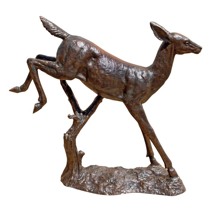 Design Toscano- Leaping Deer Cast Bronze Garden Statue