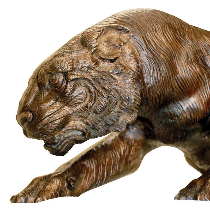 Design Toscano- Prowling Tiger Cast Bronze Garden Statue