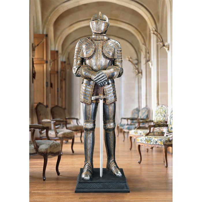Design Toscano- Knight's Guard Medieval Armor Sculpture with Sword