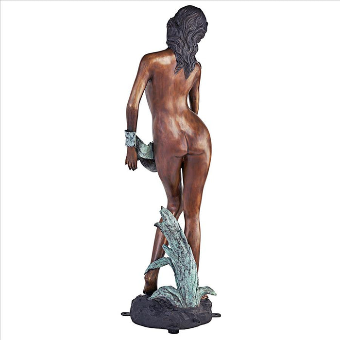 Design Toscano- Dione the Divine Water Goddess Piped Cast Bronze Garden Statue