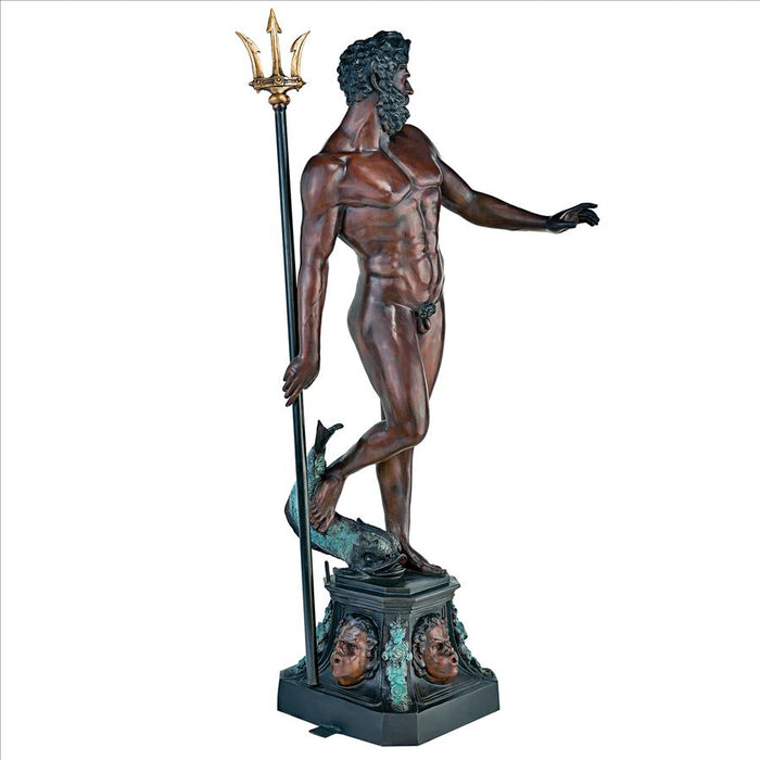 Design Toscano- Poseidon God of the Sea Cast Bronze Garden Statue