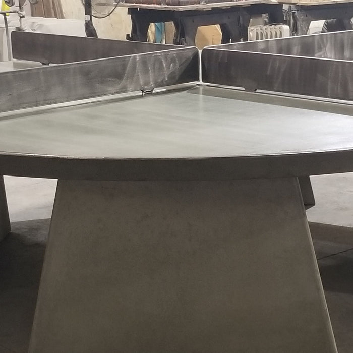 4 Way Table Stone Age Concrete Table Tennis- Permanent Outdoor Round 4 Way Table T ...