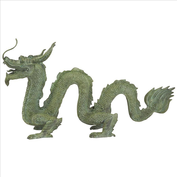 Design Toscano- Asian Dragon of the Grand Temple Cast Bronze Garden Statue