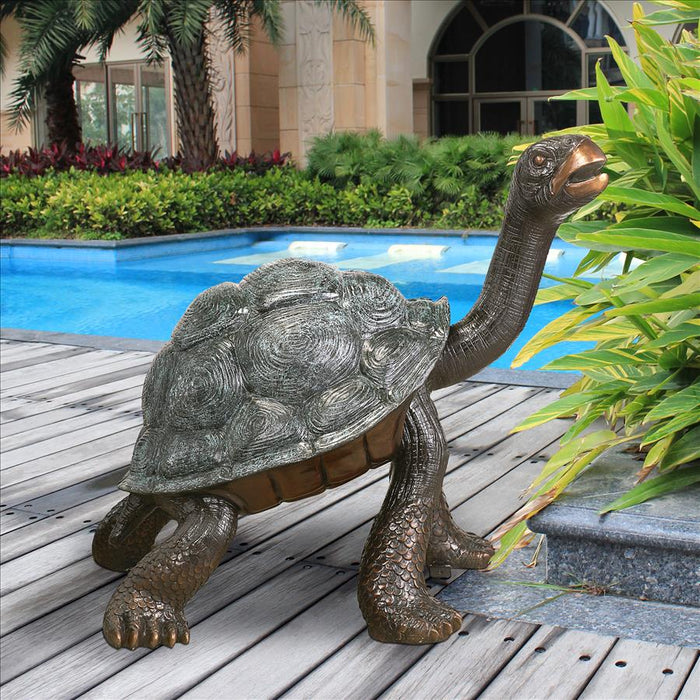 tortoise lawn statue