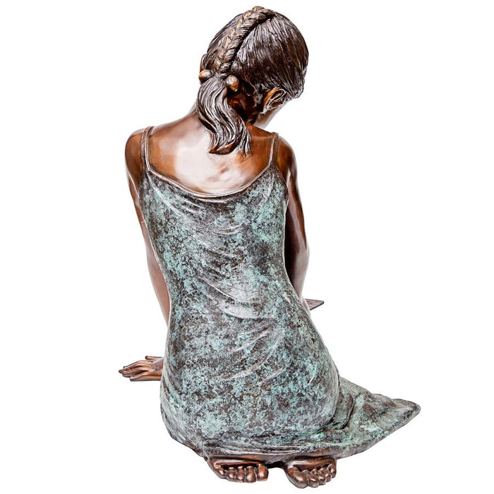 Design Toscano- Samantha the Artist, Little Girl Cast Bronze Garden Statue