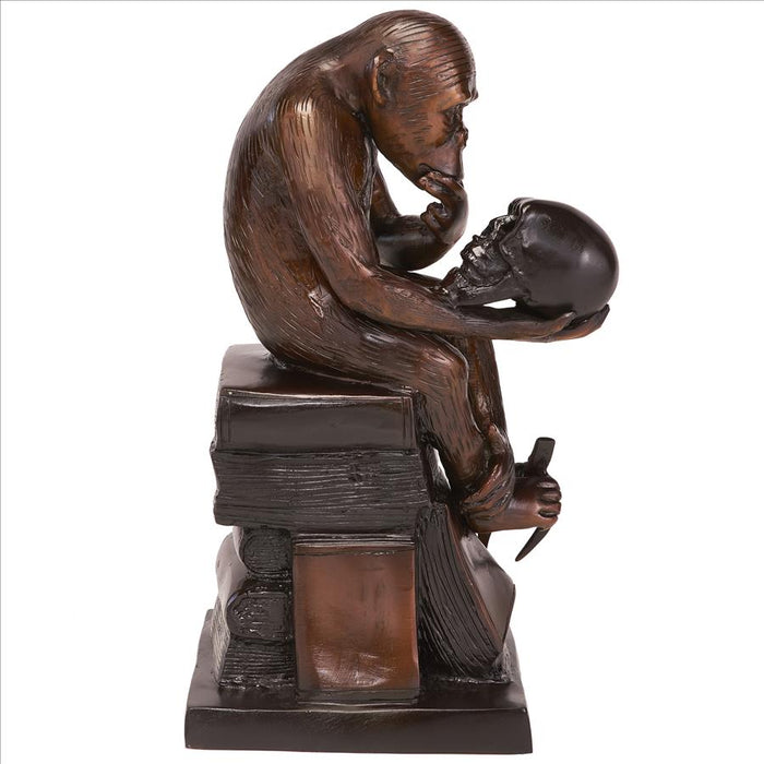 Design Toscano- Darwin’s Ape Thinker Cast Bronze Statue