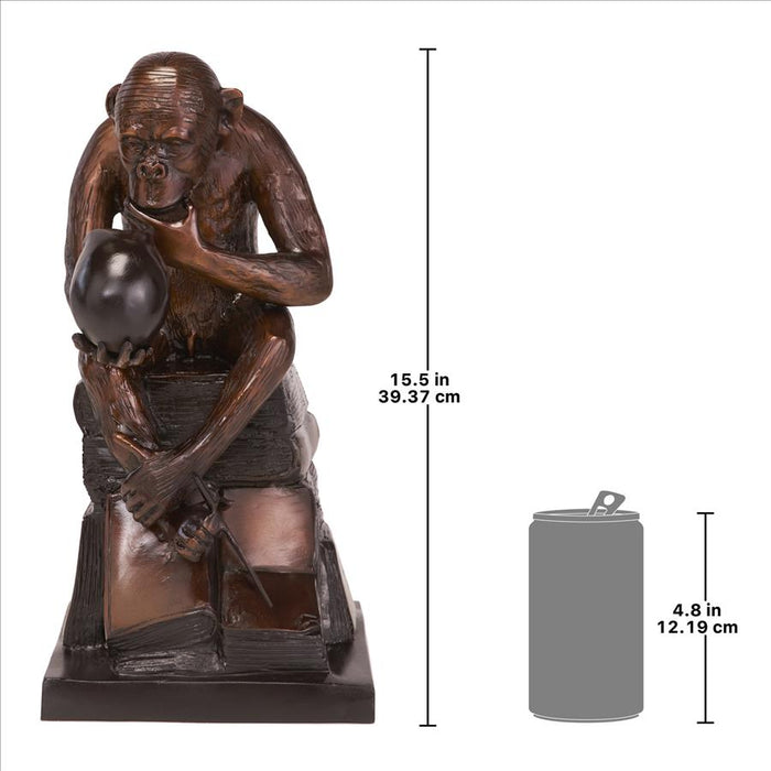 Design Toscano- Darwin’s Ape Thinker Cast Bronze Statue