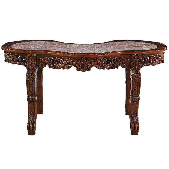 Design Toscano- The Mountbatten Hardwood Marble-Topped Desk