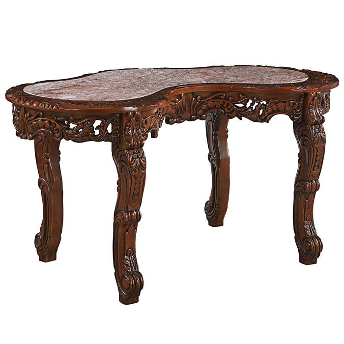 Design Toscano- The Mountbatten Hardwood Marble-Topped Desk