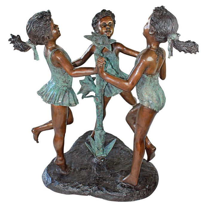 Design Toscano- Fun in the Sun Girls Cast Bronze Garden Statue