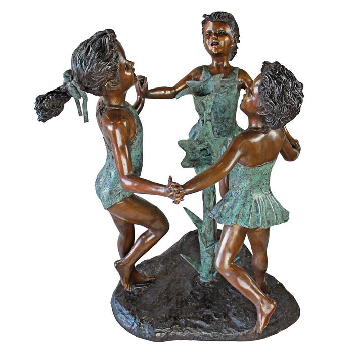 Design Toscano- Fun in the Sun Girls Cast Bronze Garden Statue