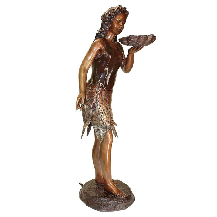 Design Toscano- Leaf Maiden Cast Bronze Garden Statue