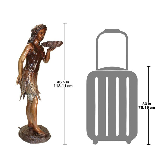 Design Toscano- Leaf Maiden Cast Bronze Garden Statue
