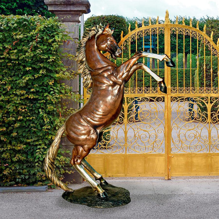 Design Toscano- Majestic Spirit, Rearing Horse Cast Bronze Garden Statue: Left/Right