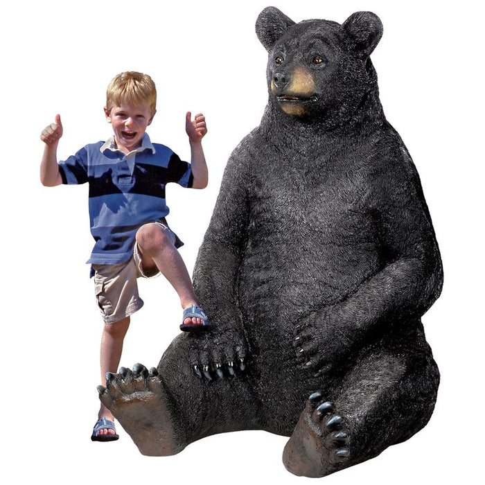 Design Toscano- Bear-Zerk Giant Sitting Black Bear Statue