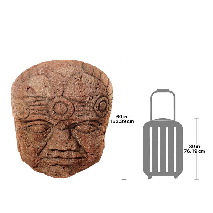 Design Toscano- Colossal Megalithic Olmec Head Statue