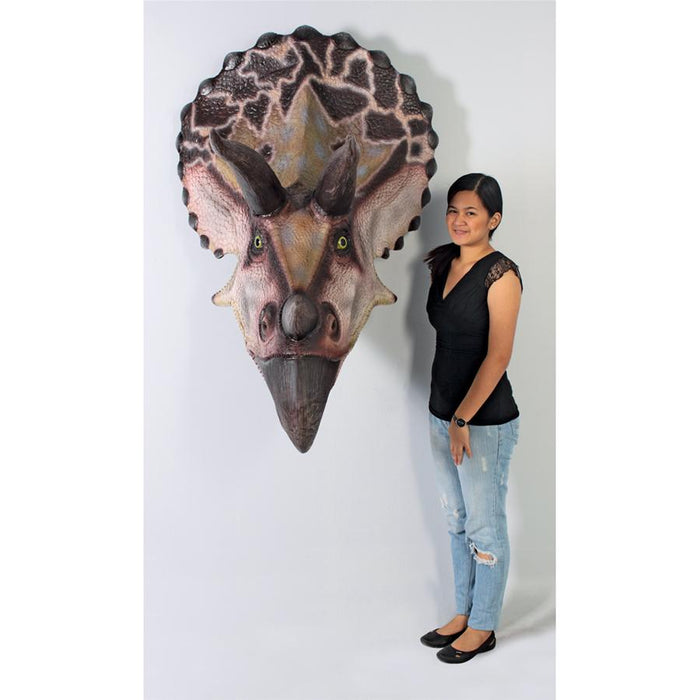 Design Toscano- Giant Triceratops Dinosaur Wall Trophy