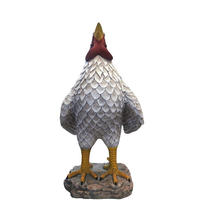 Design Toscano- Cock-a-doodle-do, Giant Roadside Rooster Garden Statue