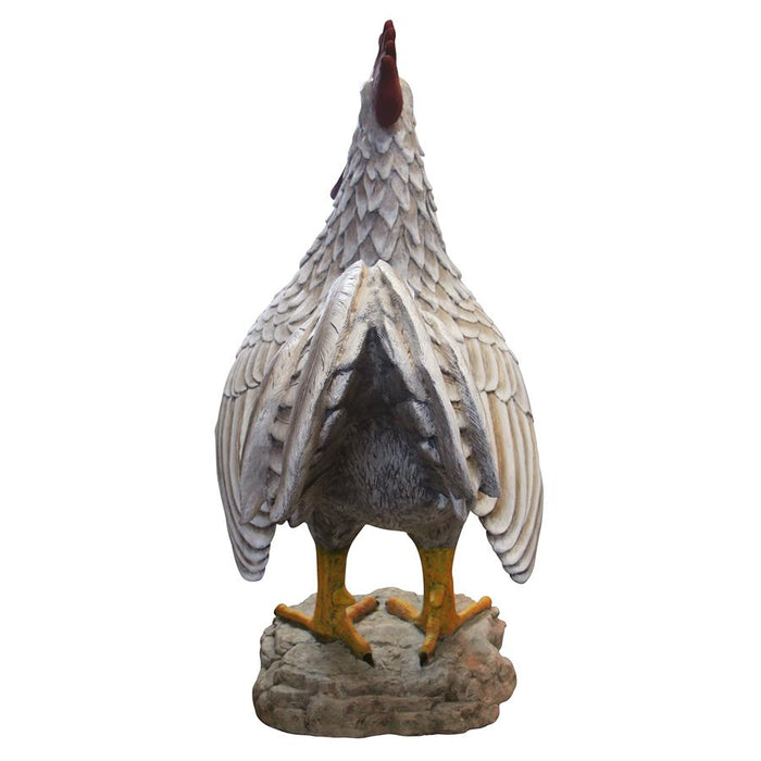 Design Toscano- Cock-a-doodle-do, Giant Roadside Rooster Garden Statue