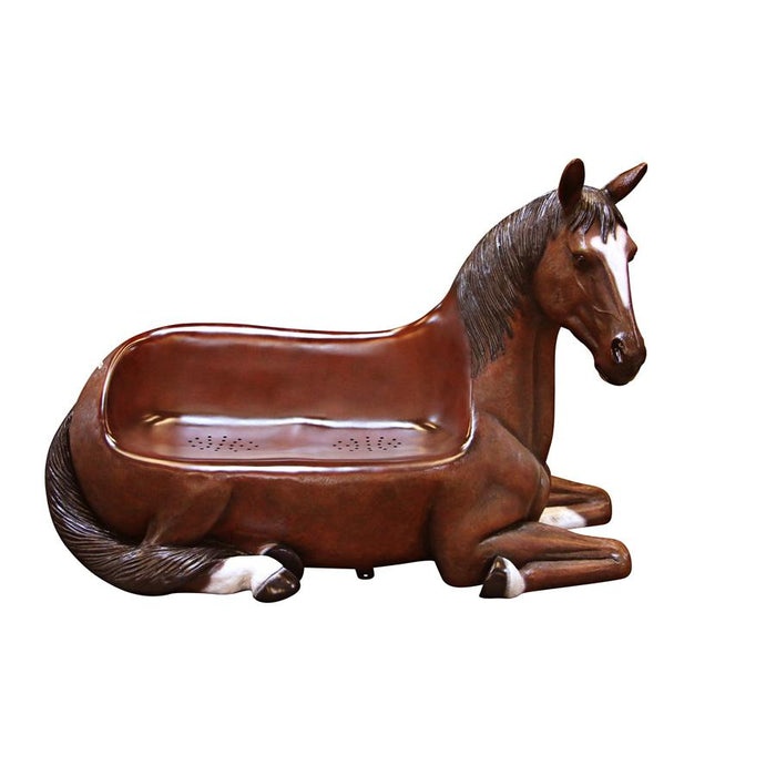 Design Toscano- Saddle-Up Horse Photo Op Sculptural Bench