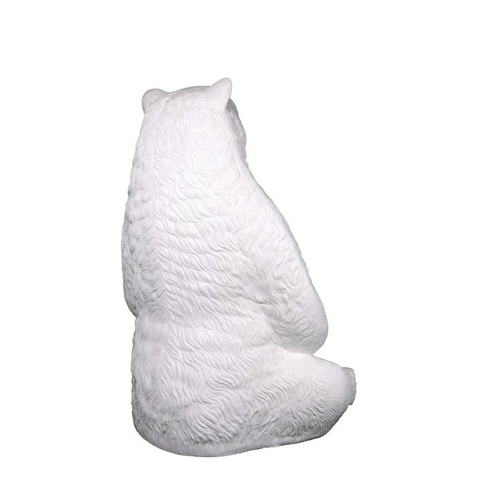 Design Toscano- Sitting Pretty Oversized Polar Bear Statue with Paw Seat