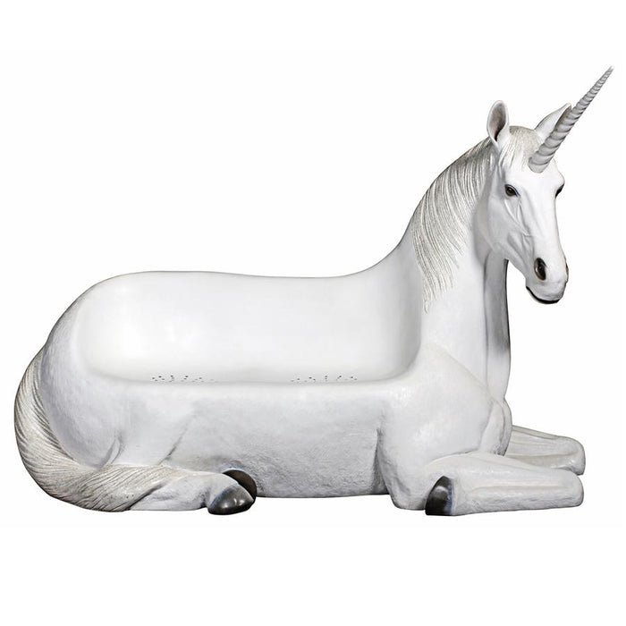 Design Toscano- Mystical Horned Unicorn Photo Op Sculptural Bench
