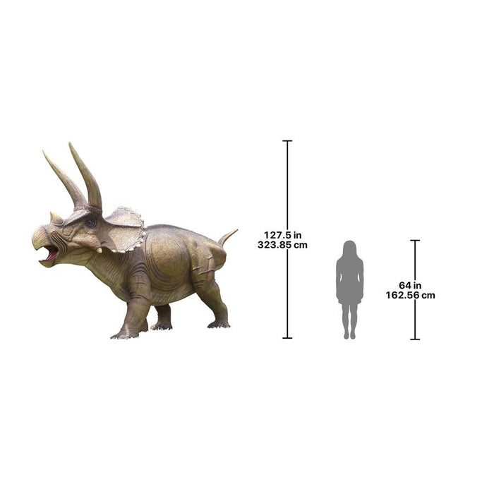 Design Toscano- Giant Charging Titan Triceratops Dinosaur Statue
