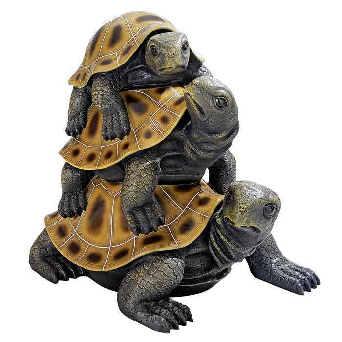 Design Toscano- Three's a Crowd Stacked Turtle Statues