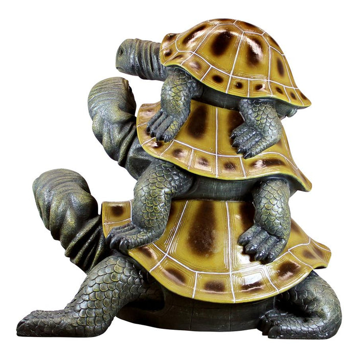 Design Toscano- Three's a Crowd Stacked Turtle Statues