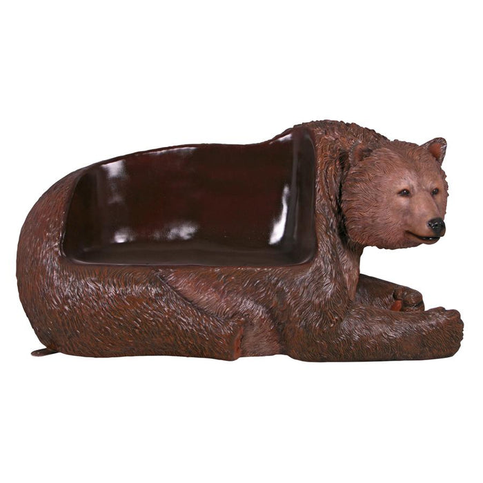 Design Toscano- Brawny Grizzly Bear Bench Sculpture