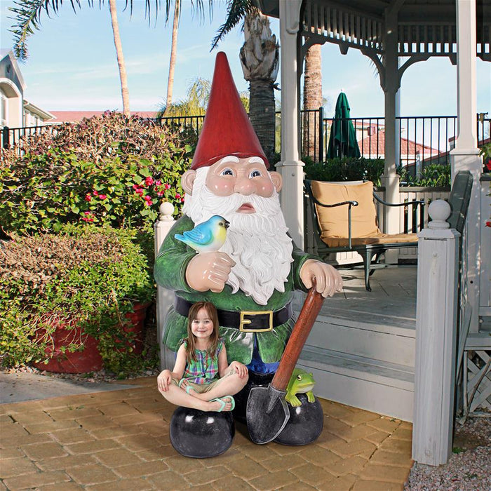 Design Toscano- Gottfried the Giant's Bigger Brother Garden Gnome Statue: Colossal