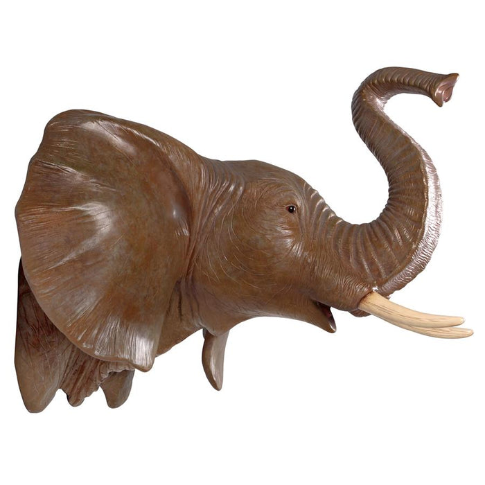 Design Toscano- Exotic African Elephant Trophy Head Wall Mount Sculpture