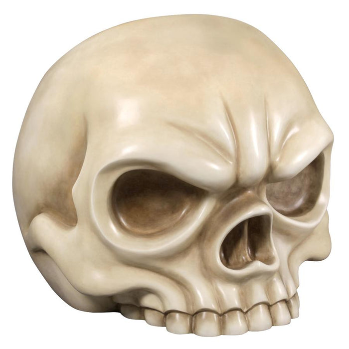 Design Toscano- Lost Souls Gothic Skull Sculptural Chair: Bone