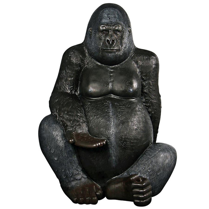 Design Toscano- Grande Scale Male Silverback Gorilla Photo Op Statue