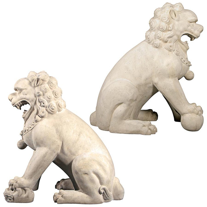 Design Toscano- Grand Palace Chinese Lion Foo Dog Statues: Set of Male & Female (alone)