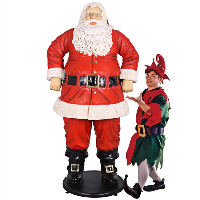 Design Toscano- Jolly Santa Claus Life-Size Statue: Grande