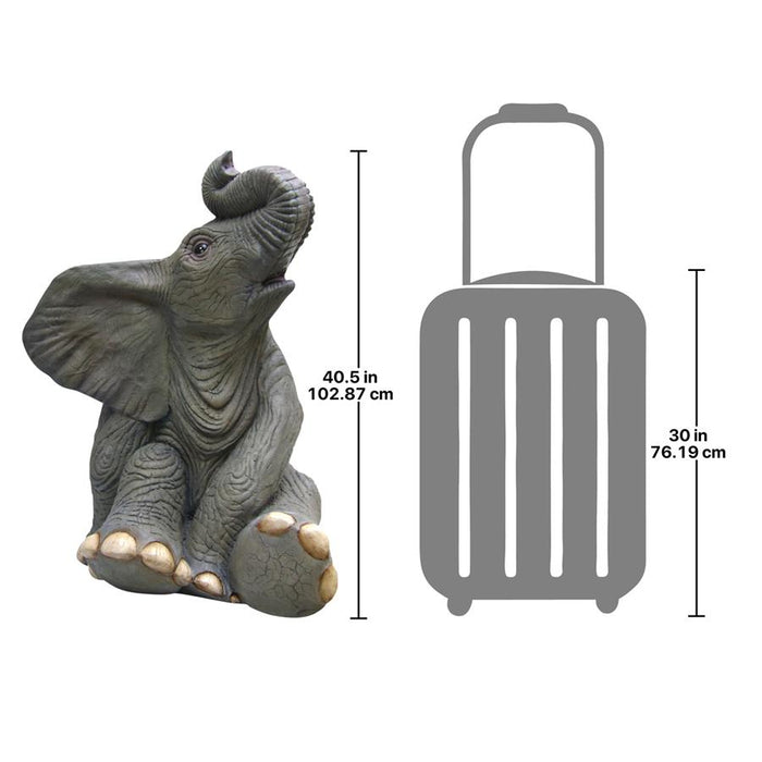 Design Toscano- Sitting Baby Elephant Garden Statue
