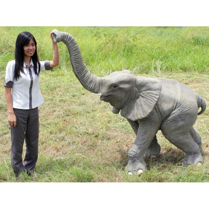 Design Toscano- Good Luck, Trunk-Up Baby Elephant Statue