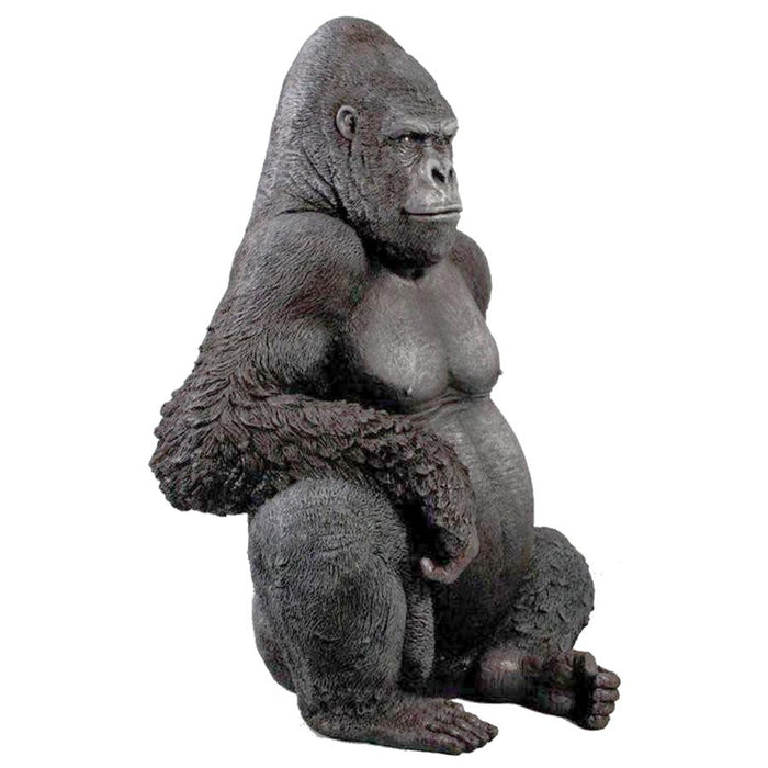 Design Toscano- Black-back Western Lowland Gorilla Giant Great Ape Statue