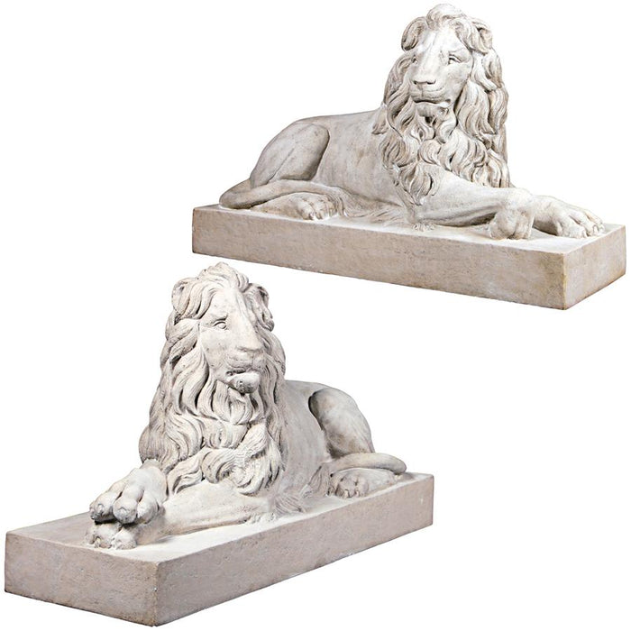 Design Toscano- Castle Courtyard Lion Sentinel Statues: Set of Two